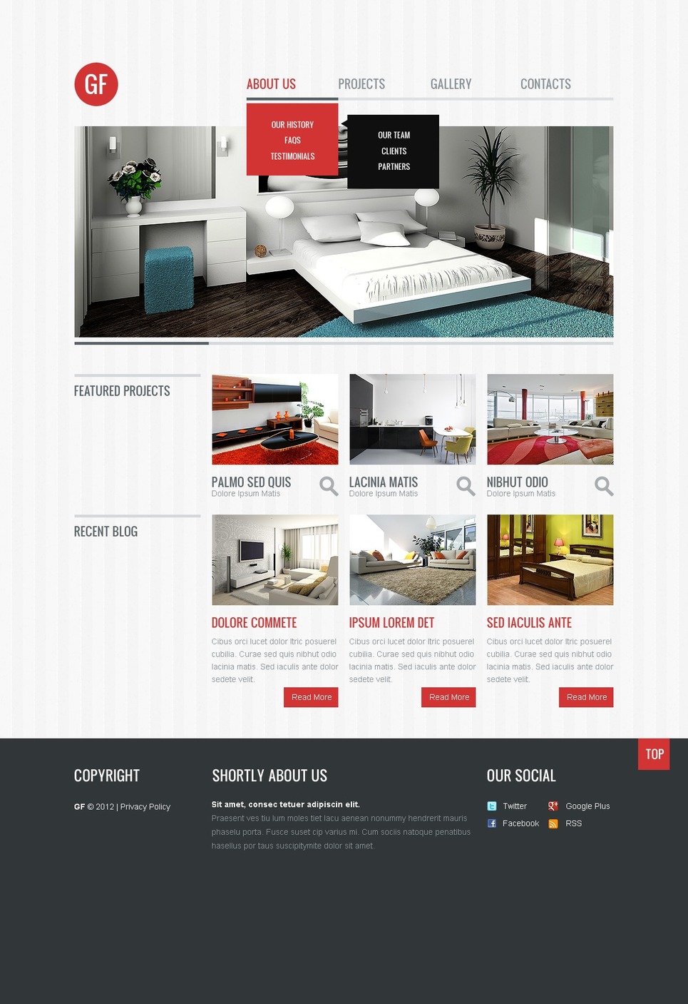 UI дизайн сайта мебель на заказ