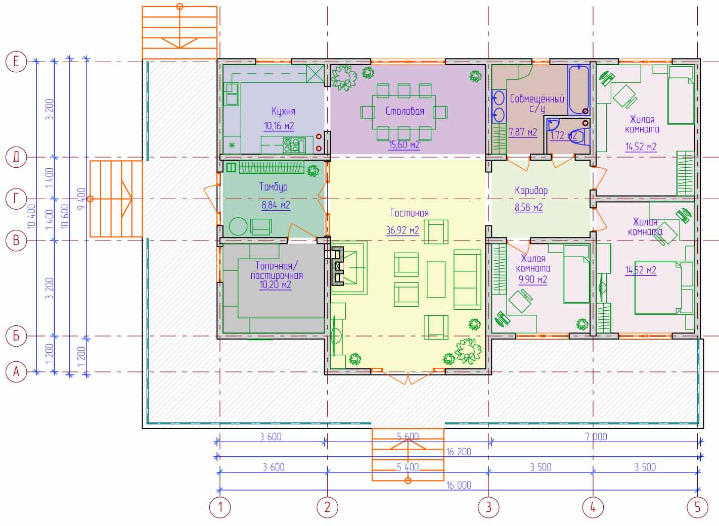 Проект одноэтажного дома скачать бесплатно в pdf