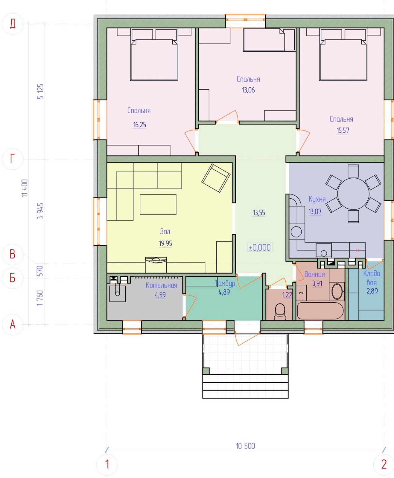 оптимальный размер одноэтажного дома