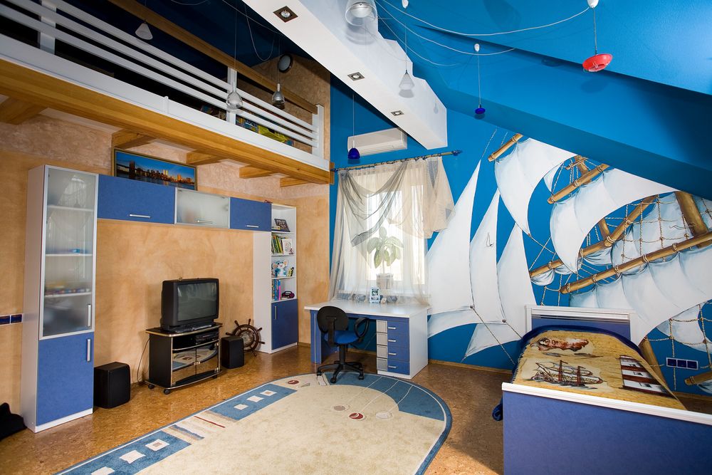 Дизайн комнаты в доме типа корабль