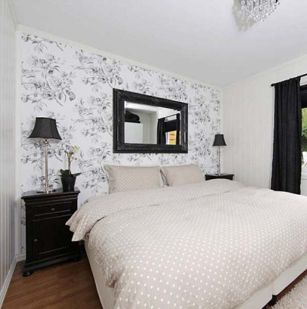 Дизайн спальни с белыми обоями фото