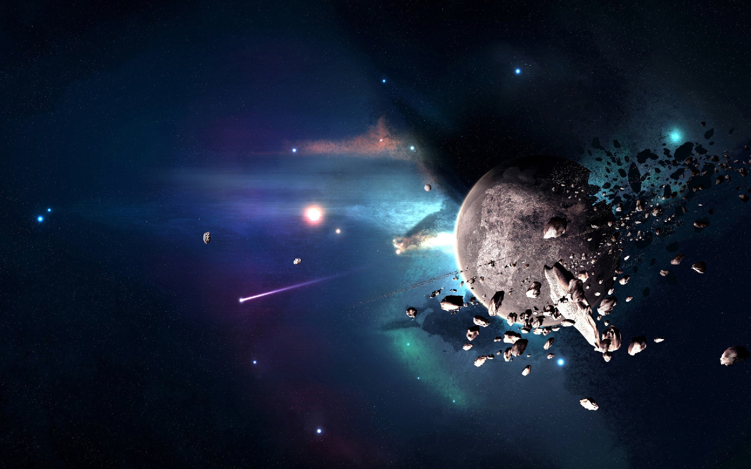 Обои Взрывающаяся планета картинки на рабочий стол на тему Космос - скачать бесплатно