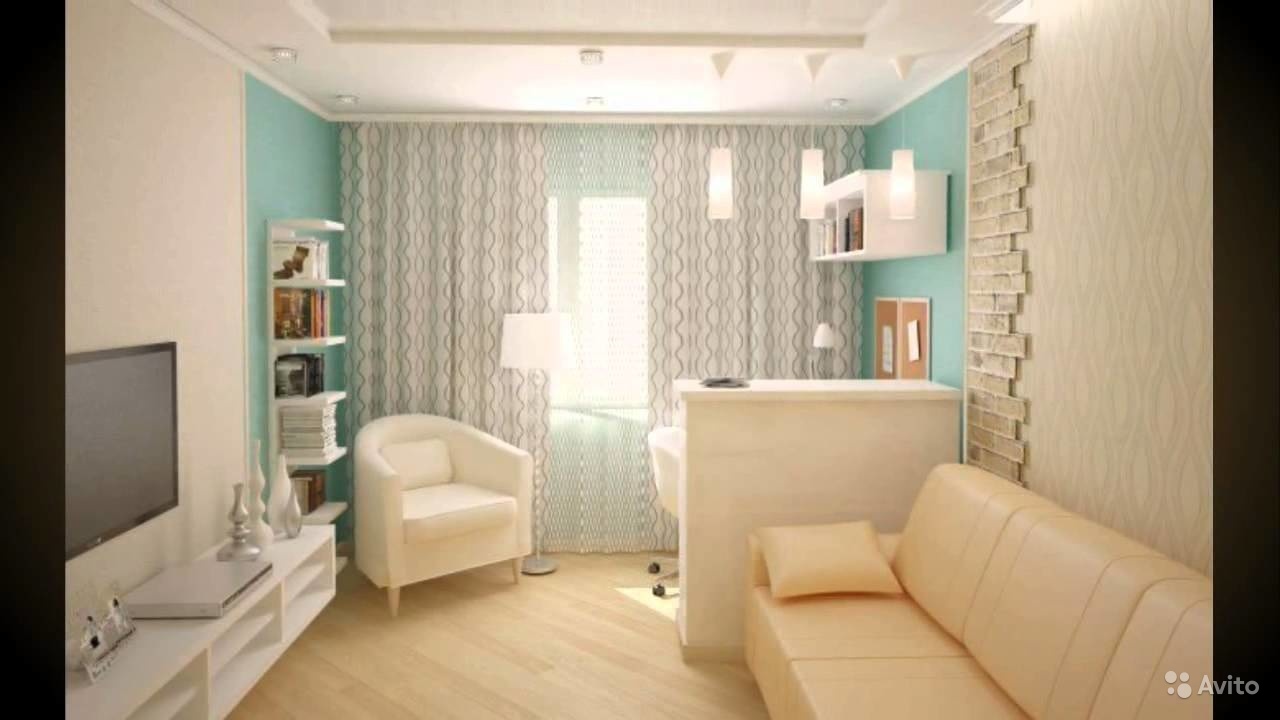 Дизайн однокомнатной квартиры с гардеробной и кроватью