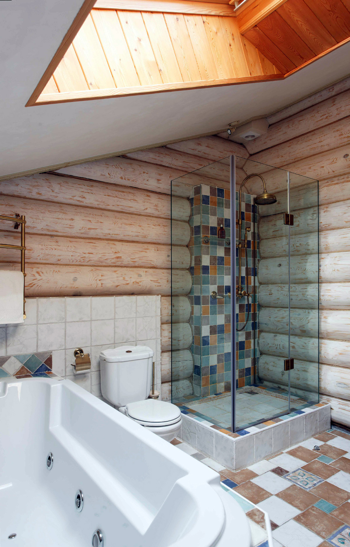 Дизайн ванной комнаты в загородном доме » Картинки и фотографии дизайна .