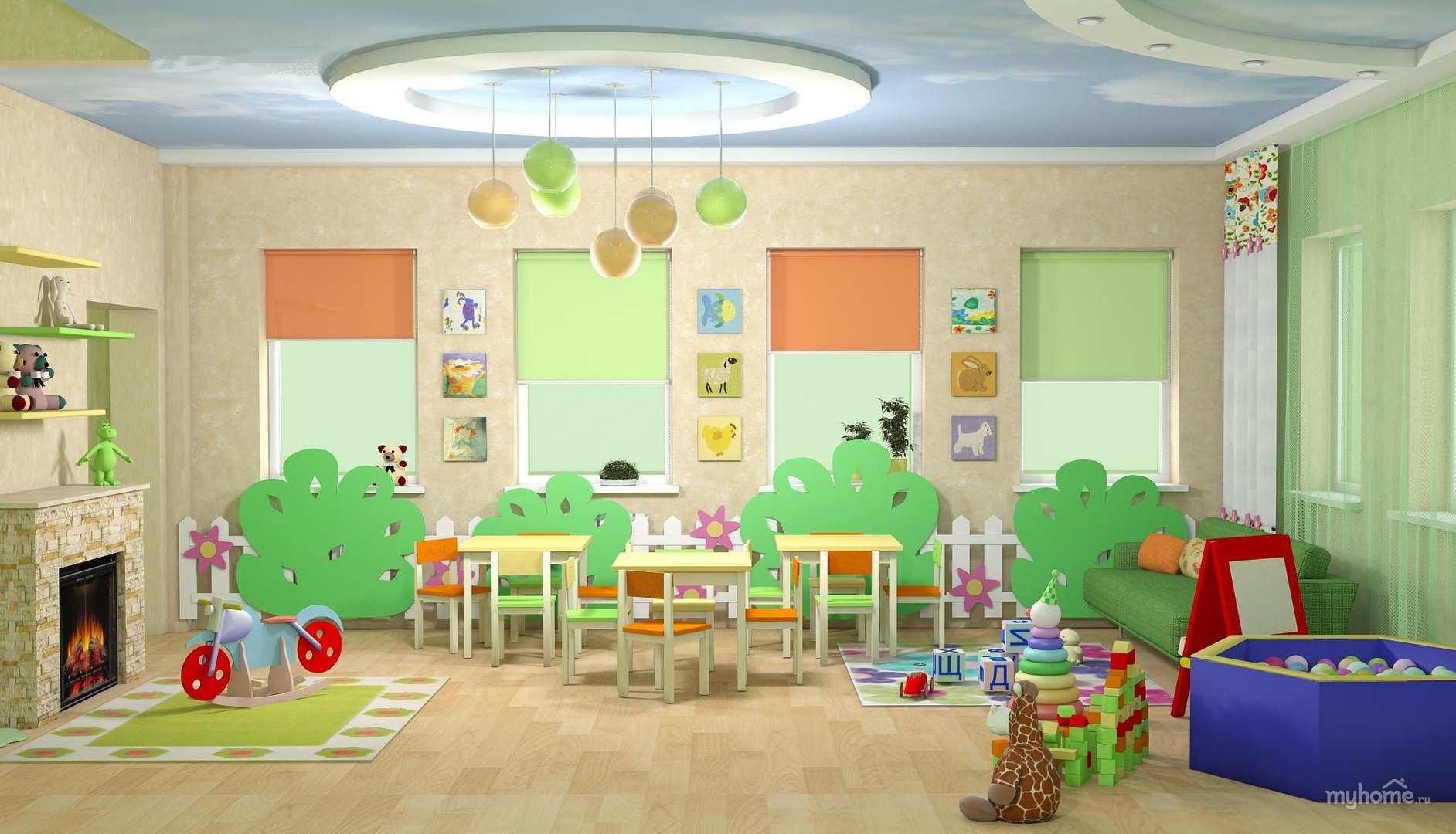 Дизайн детской игровой комнаты в квартире