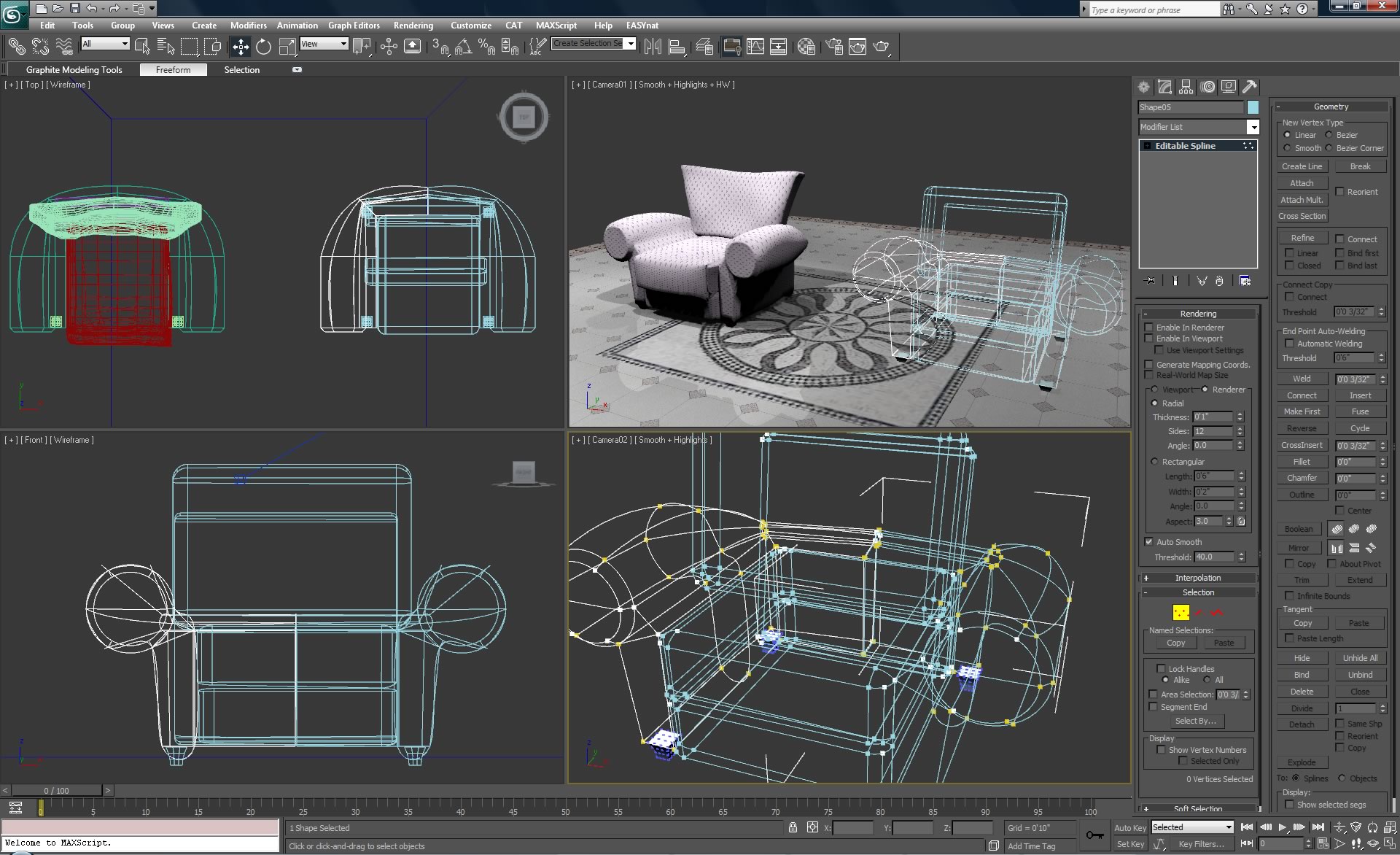 Autodesk 3ds Max мебель