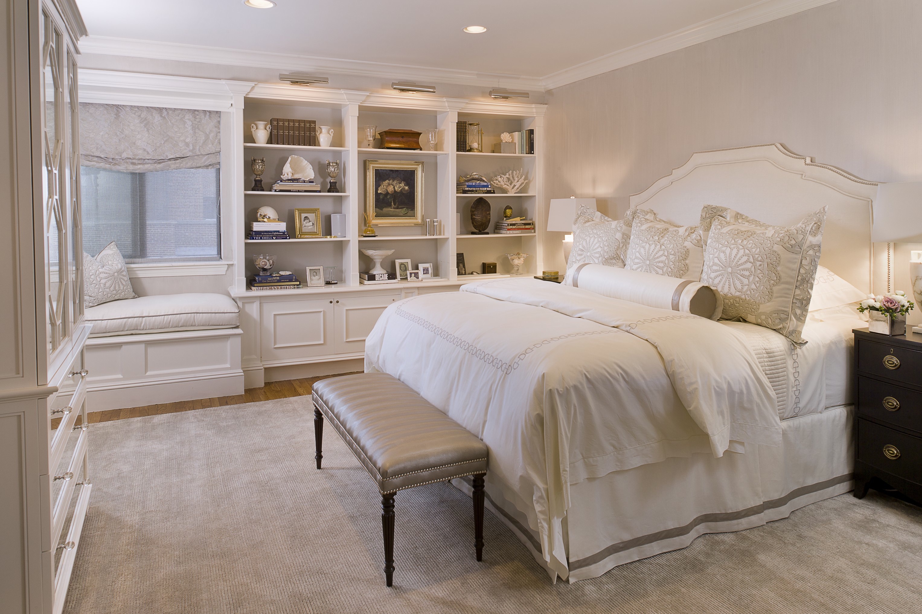Интерьер спален с белой мебелью » Картинки и фотографии дизайна квартир .
