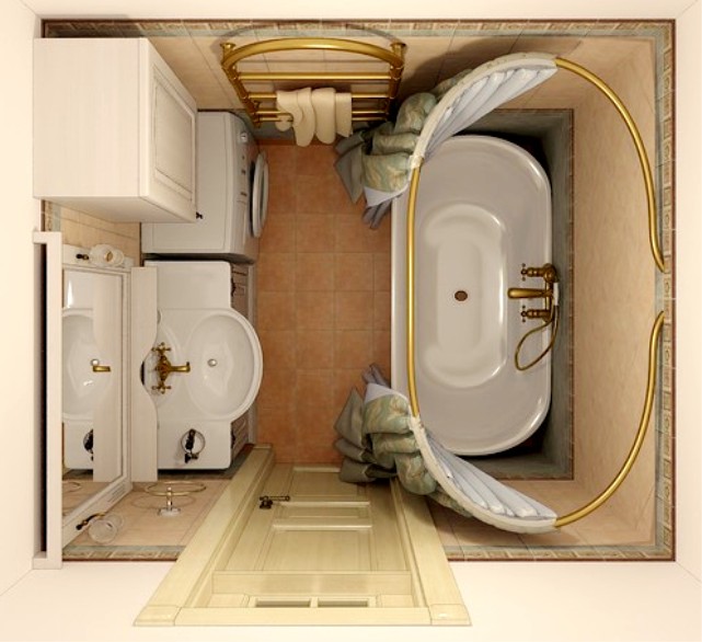 Ванная комната варианты дизайна со стиральной машиной