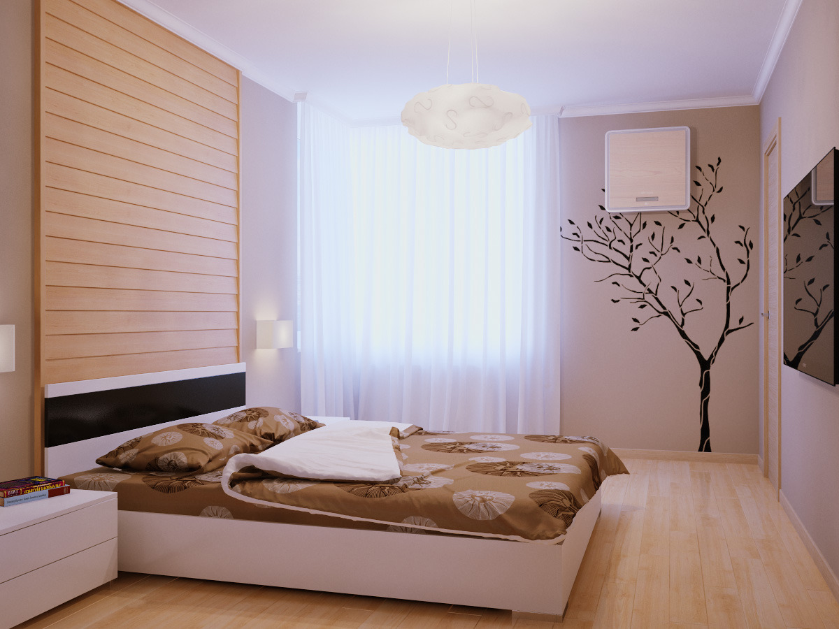Дизайн спальни простой и недорогой