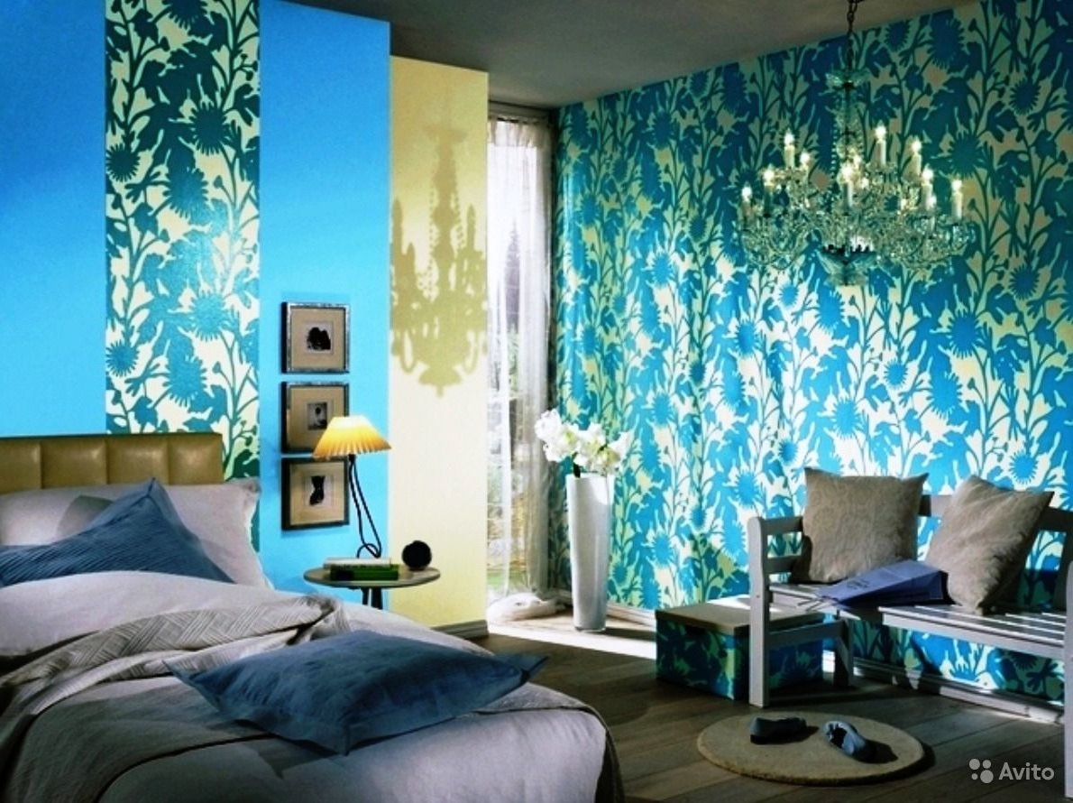 Дизайн комнаты с разными обоями фото » Картинки и фотографии дизайна .