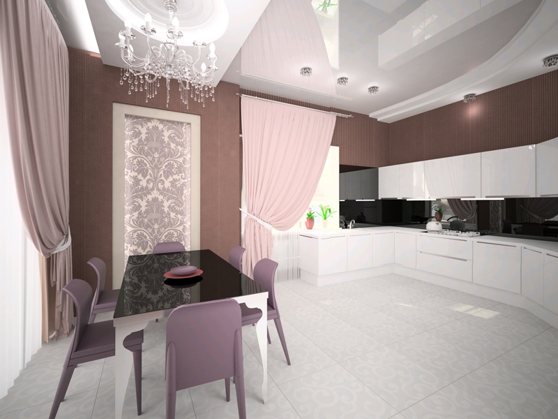 Дизайн интерьера совмещенной гостиной и кухни в доме