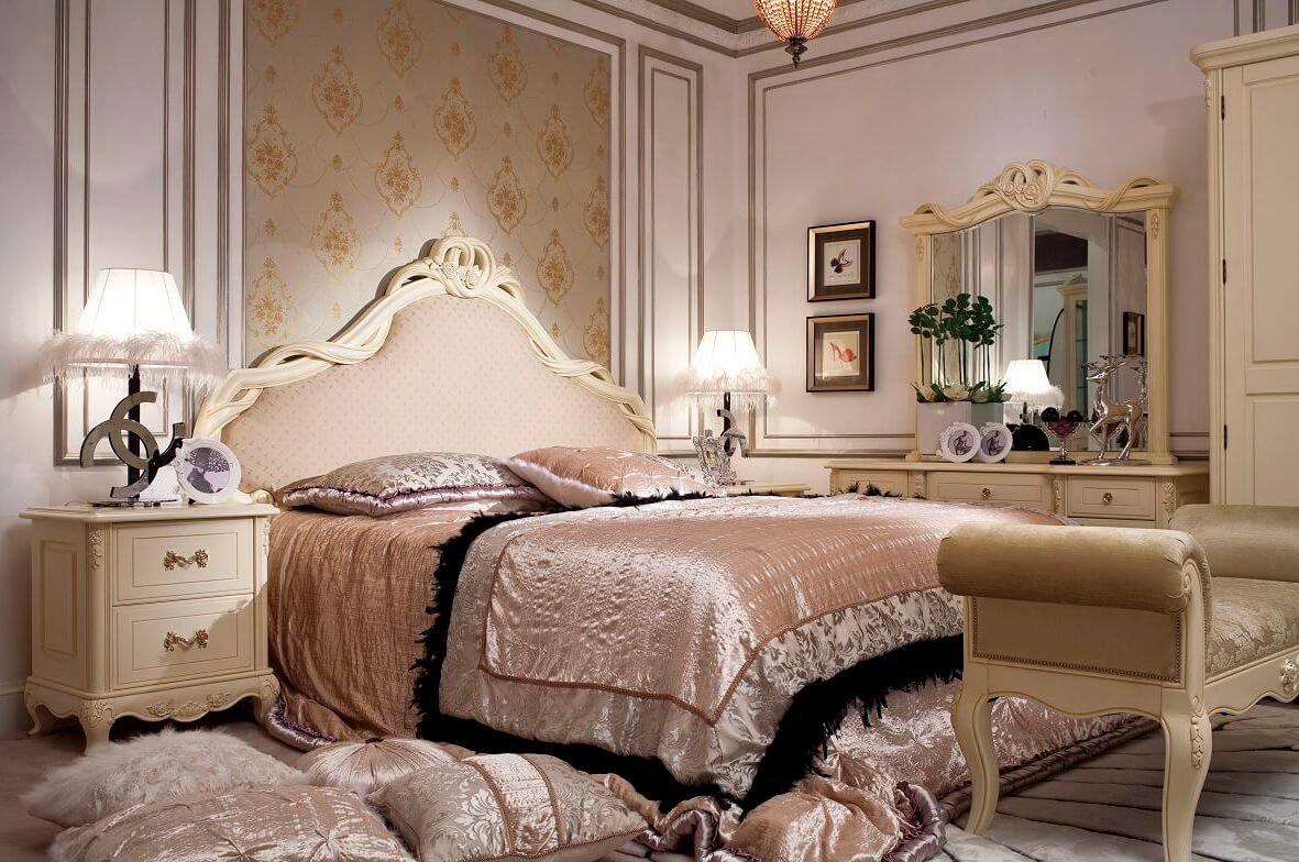 Интерьер спальни в стиле париж