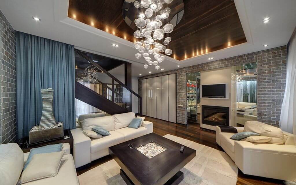 Дизайн большой комнаты в доме