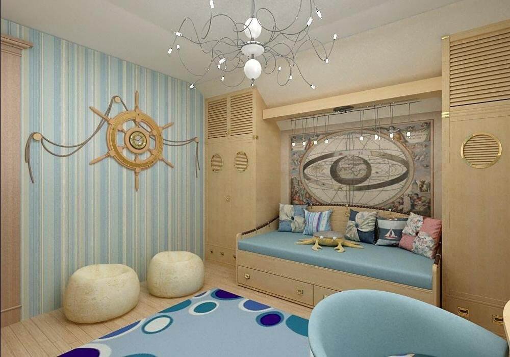 Ковер в детскую комнату в морском стиле