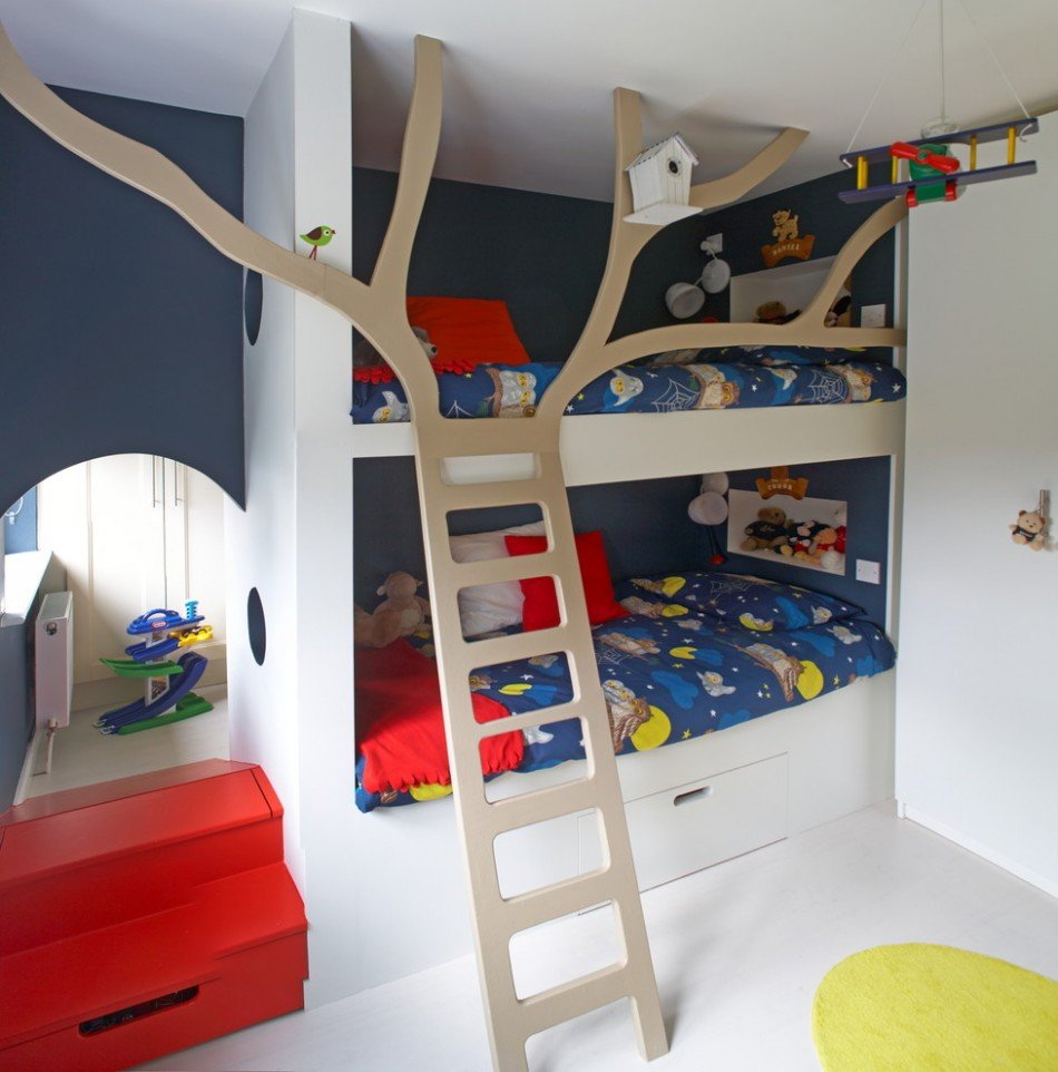 Необычные детские комнаты для двух детей